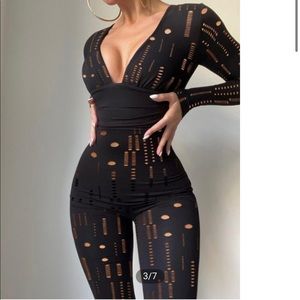 Black cut out jumpsuit